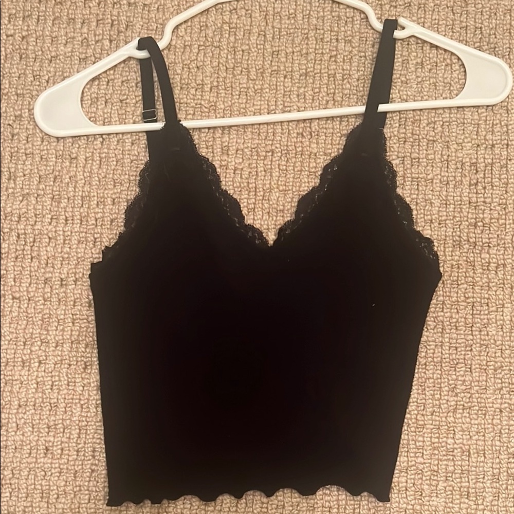 Streetwear Society Black Fitted Crop Camisole